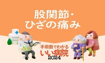 【ひざの痛み】病院ランキング2024年版・全国トップ40 1位はあんしん病院、2位は苑田会人工関節センター病院
