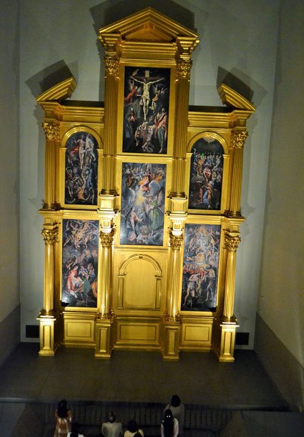美術館内に展示されている作品はすべて原寸大。エル・グレコの「祭壇衝立画」6点は、現在はスペインに5枚、ルーマニアに1枚と分かれて所蔵されているが、同館では一堂に見ることができる
