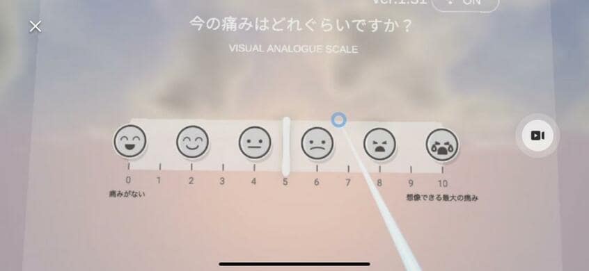 慢性痛の治療に使われるVR療法の画面(Parafeed提供)
