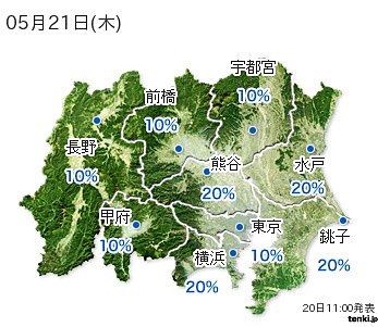 明日の降水確率