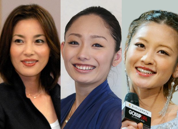 左から瀬戸朝香、安藤美姫、西山茉希（c）朝日新聞社