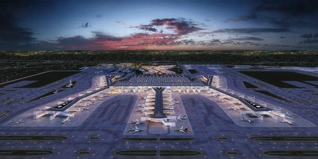 トルコ・イスタンブールに開港する新空港（提供　トルコ航空）