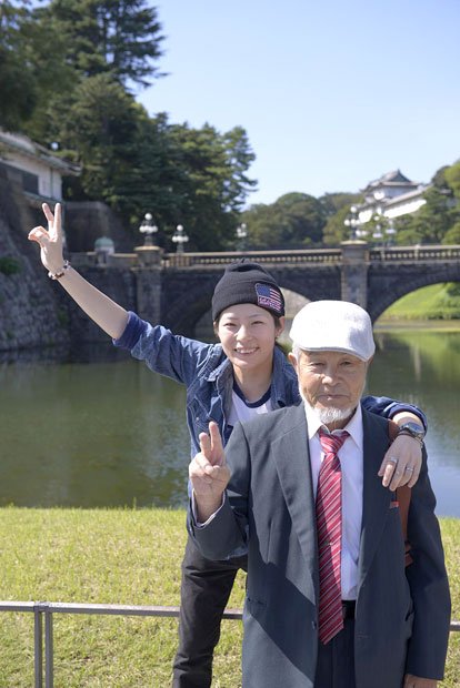 熊本から来た森万希子さん・征四さん（撮影／門間新弥）