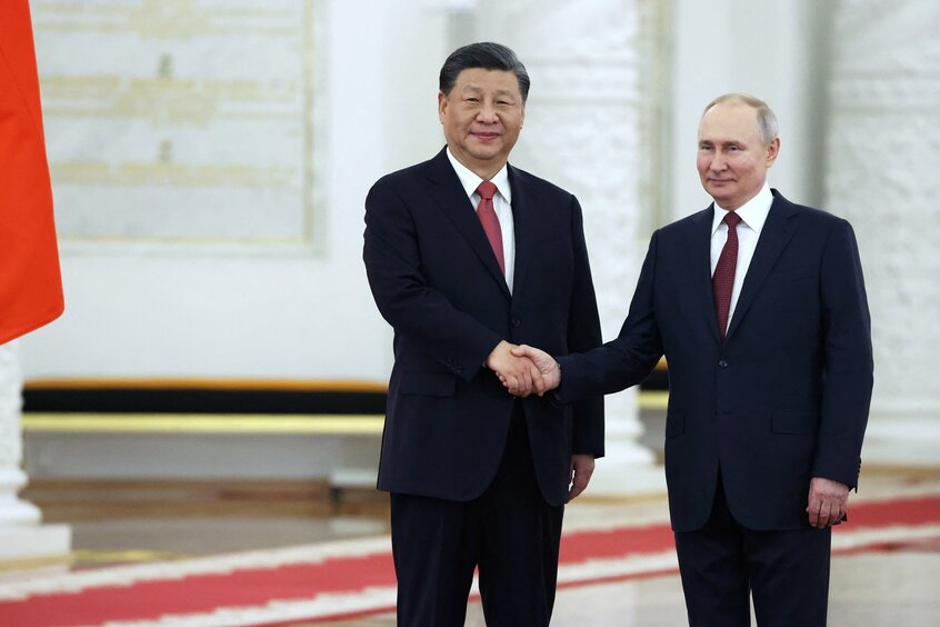 習近平国家主席が訪露、プーチン大統領と公式首脳会談(代表撮影/ロイター/アフロ)