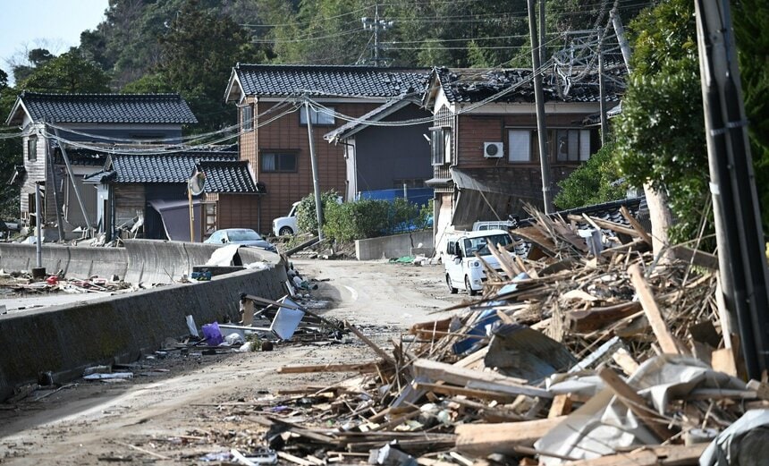 津波の被害を受けた石川県珠洲市（2024年1月5日撮影）
