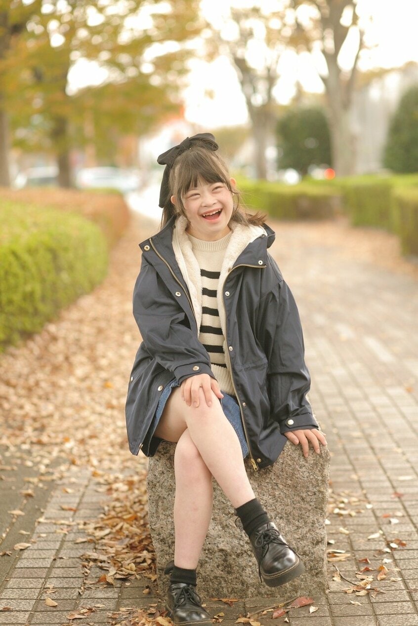 明るい笑顔の菜桜さん/由美さん提供