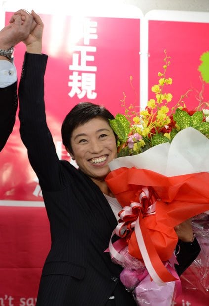 辻元清美氏。女は強かった　（ｃ）朝日新聞社　＠＠写禁