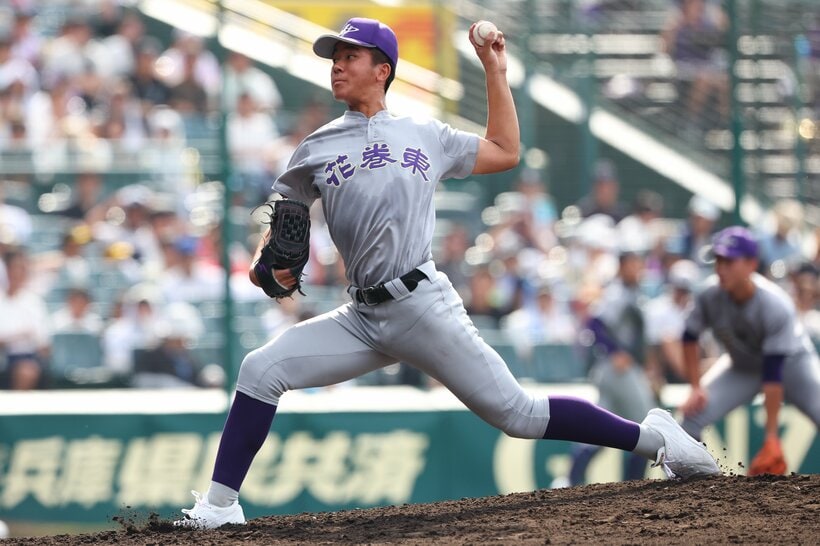萬谷堅心・花巻東（岩手）・投手・2年（撮影／写真映像部・松永卓也）