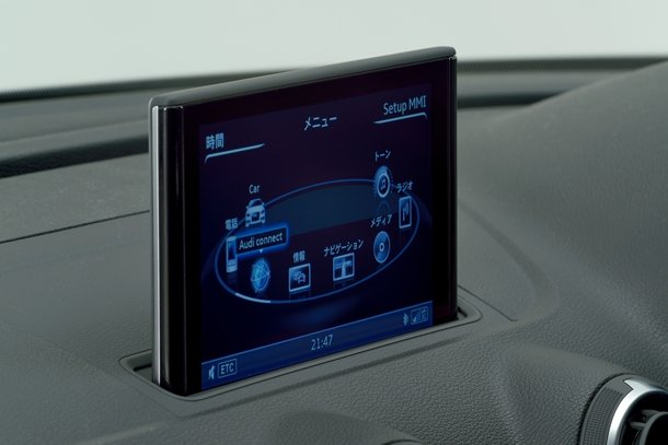 MMIナビゲーションシステムのメニュー画面。ドライバー視点で簡素化されたシステムは「使いやすい」と消費者からも好評価を得ている