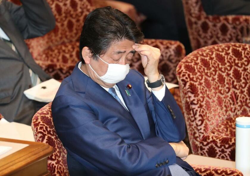 8月に内閣改造を画策する安倍首相（C)朝日新聞社