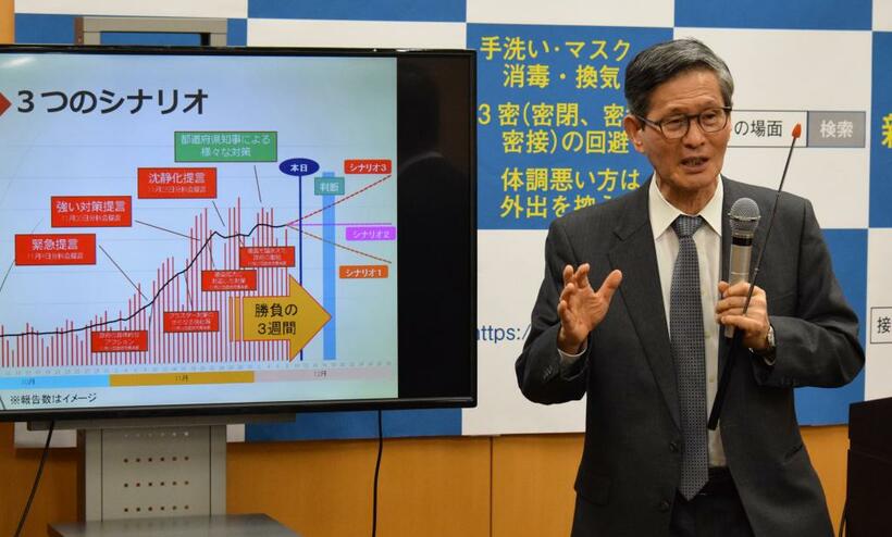 感染者増に警鐘を鳴らす新型コロナウイルス感染症対策分科会の尾身茂会長　（ｃ）朝日新聞社