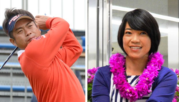 池田勇太（左）と大山志保　（ｃ）朝日新聞社