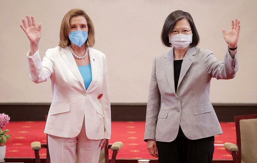 ナンシー・ペロシ米下院議長は８月２日深夜、台湾を訪問。翌３日、台湾の立法院（議会）で演説し、蔡英文総統と会談した（写真：アフロ）