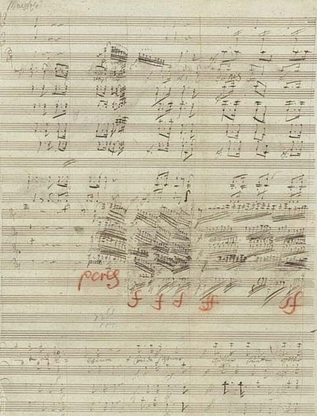 ベートーヴェン自筆の第九の楽譜