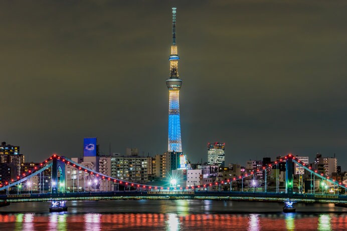 夜なら東京スカイツリーのライトアップも楽しめますね！