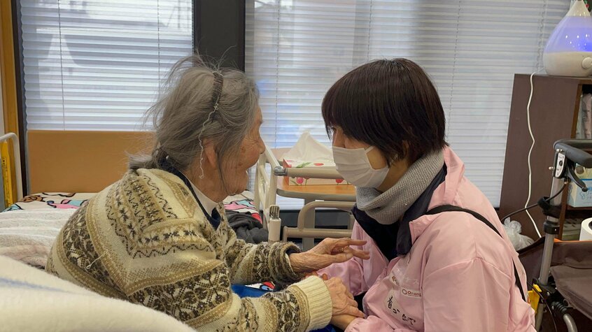 ウミュードゥソラ福祉避難所でのひとコマ。輪島市が開設する福祉避難所は、2月10日時点で10カ所となった(写真/キャンナス災害支援チーム提供)