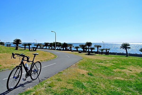 若洲海浜公園（江東区）のサイクリングロードは眺望バツグン！
