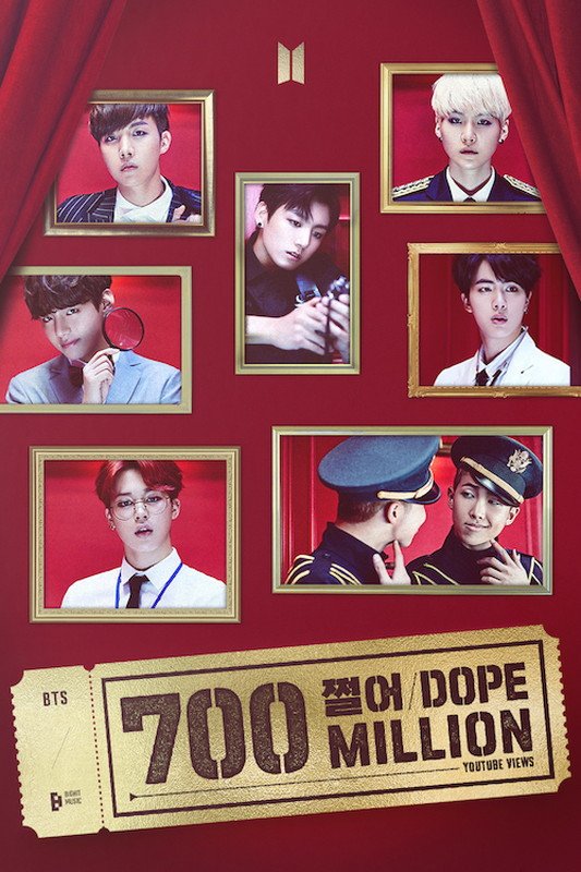 BTS「DOPE」MV、通算9作目となる7億回再生突破