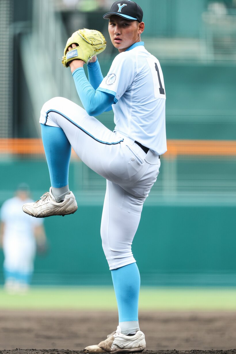 山梨学院（2年）／投手　菰田陽生（撮影：写真映像部・東川哲也）