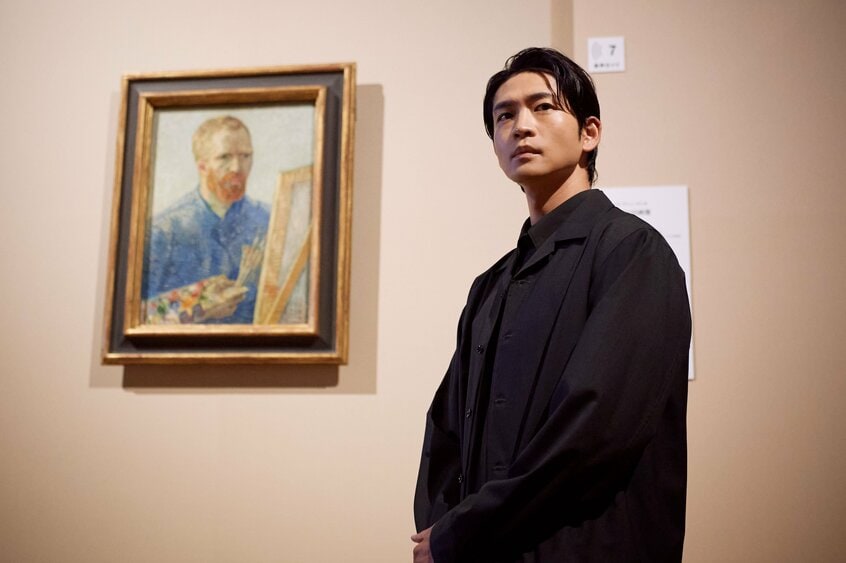 松下さんが「うわ、本物だ」と感激したという作品。《画家としての自画像》1887年12月－88年2月（撮影：写真映像部・東川哲也）※作品はファン・ゴッホ美術館、アムステルダム（フィンセント・ファン・ゴッホ財団）蔵