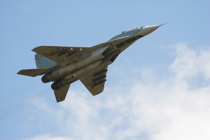 ポーランドがウクライナに提供した旧ソ連製の戦闘機「ミグ29」（写真は同型機/Getty Images)