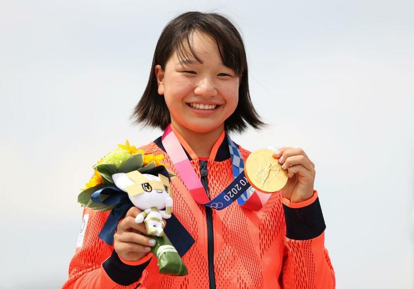 金メダルを獲得した西矢椛(Gettyimages)