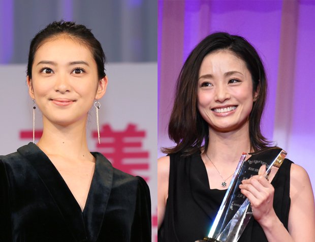 武井咲（左）と上戸彩　（ｃ）朝日新聞社