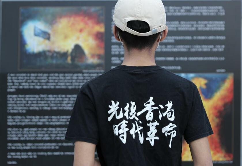 香港中文大学では、1年前に起きた同大での学生と警察との激しい衝突を振り返る展示が行われている（写真／ｇｅｔｔｙｉｍａｇｅｓ）