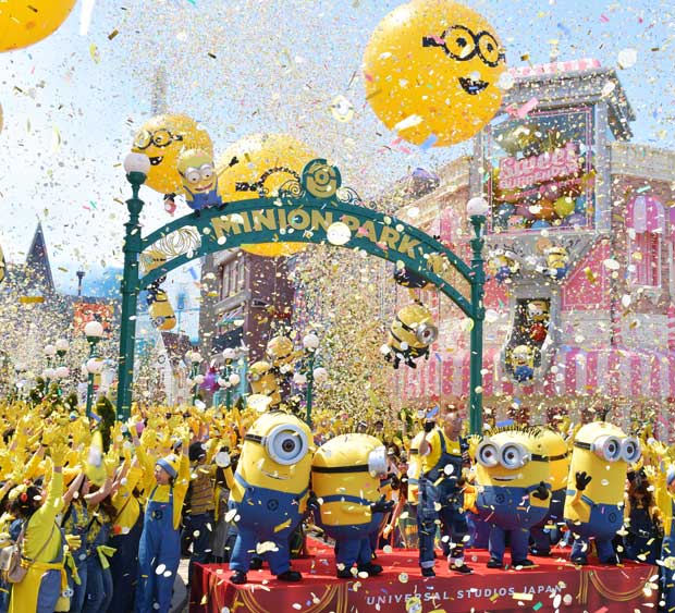 4月に「ミリオン・パーク」を新設したUSJ (c)朝日新聞社