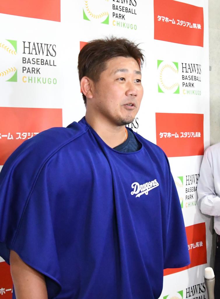 5月28日のソフトバンク戦で好投し、ホッとした表情の中日の松坂大輔(C)朝日新聞社