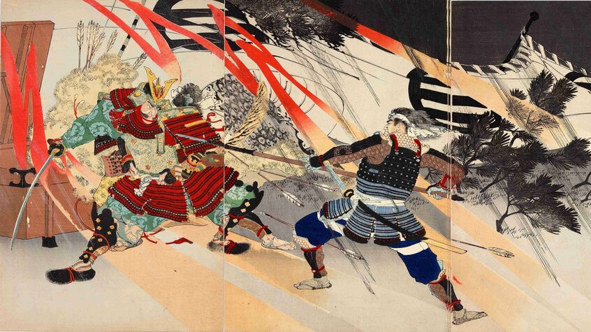 「今川義元桶狭間大合戰之圖」(東京都立図書館蔵)