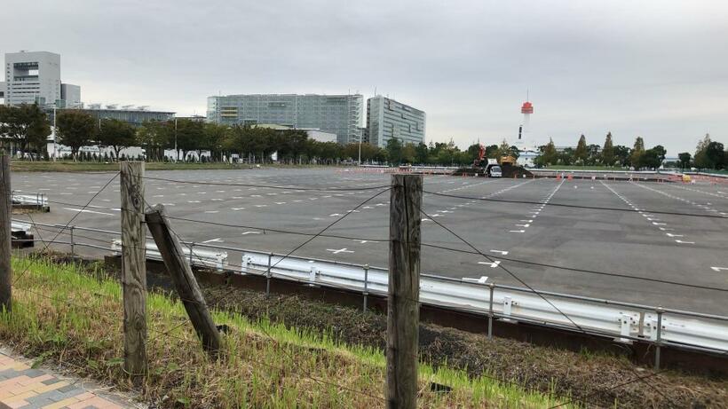 東京・青海地区。都の調査報告書では「最有効利用は立地創造型の大規模集客施設であり、大規模ＭＩＣＥ施設等は有力な候補である」と適地評価されていた（撮影／フリーランス記者・澤田晃宏）