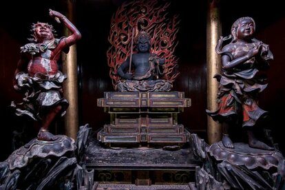 恵林寺・「武田不動尊・二童子像」（写真提供／恵林寺　※無断転載厳禁）