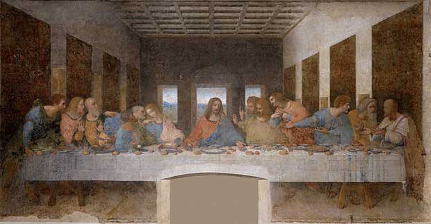 レオナルド・ダ・ヴィンチ「最後の晩餐」1495~1498年