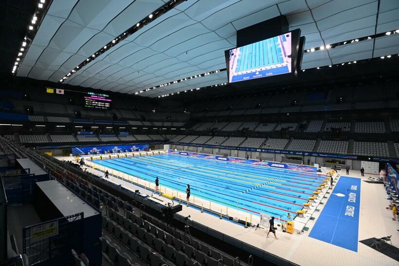 競泳の日本選手権が開かれた東京アクアティクスセンター　（ｃ）朝日新聞社