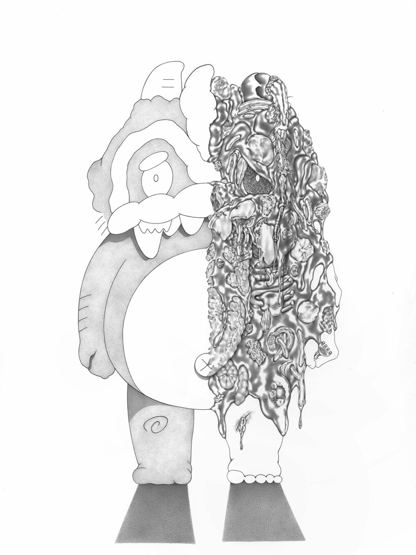 摂食障害をイメージして描いた怪物、がずちゃんこと「ガズラー」（本人提供）