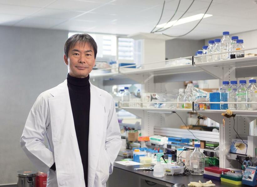 AIM製剤の開発に取り組む東京大学大学院医学系研究科の宮崎徹教授。世界初の腎臓病の特効薬として早期実用化の期待がかかる（撮影／山本友来）