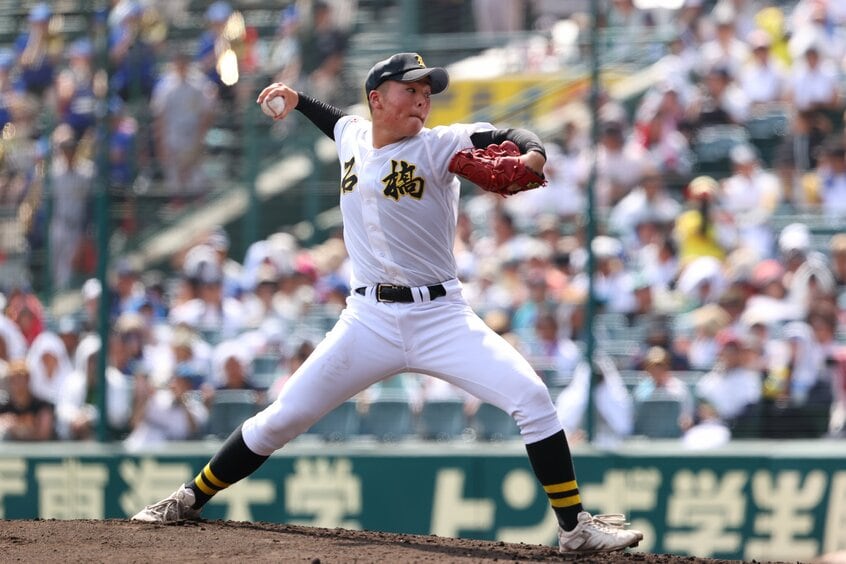 石橋・柳田瑛太投手(撮影/写真映像部・松永卓也)