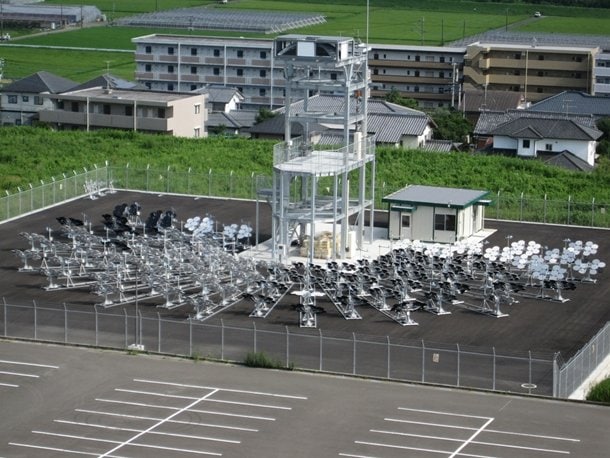 次世代エネルギーパークの一つとして登録されている宮崎大学集光型ビームダウン式太陽集光装置