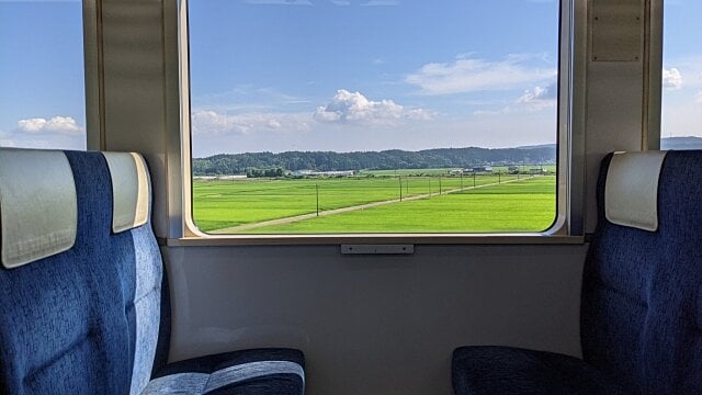 ビル街から田園風景へ　景色の変化が面白い