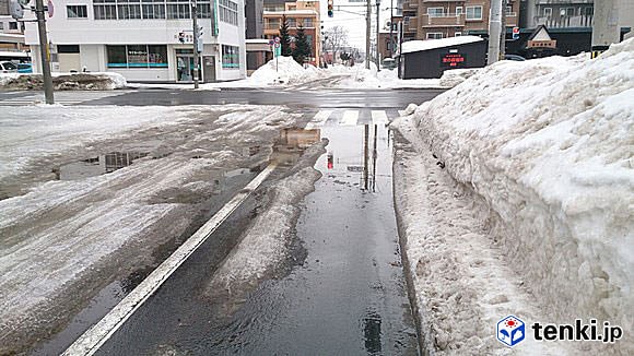 札幌市内の道路の様子