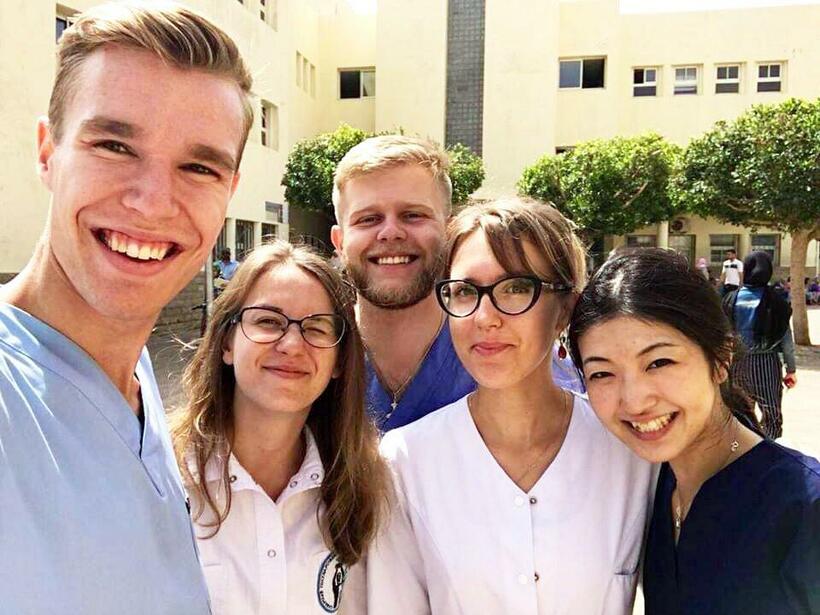 コメニウス大学　医学部５年　妹尾優希さん（２５）／在籍している学生の国籍はドイツ、ポーランド、イギリス、イラン、オーストラリアなど多彩。「各国の医療事情がわかって興味深い」（写真：本人提供）