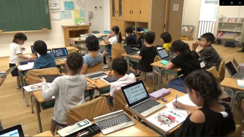小学校3年生の算数、割り算の授業の様子(写真:山口裕也さん提供)
