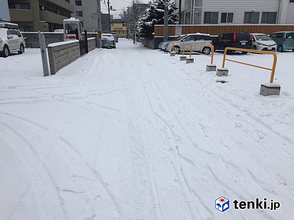 再び雪の積もり始めた９日の札幌