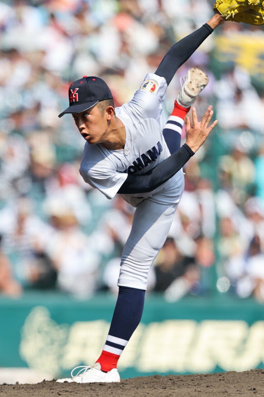 横浜(2年)/投手 織田翔希(撮影:写真映像部・東川哲也)