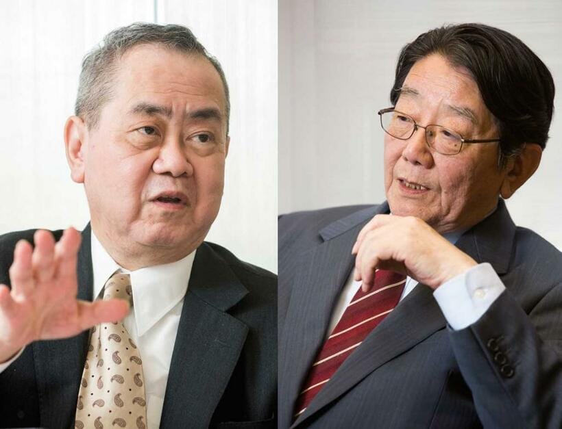 （左から）東大名誉教授・御厨貴氏、朝日新聞元編集委員・岩井克己氏