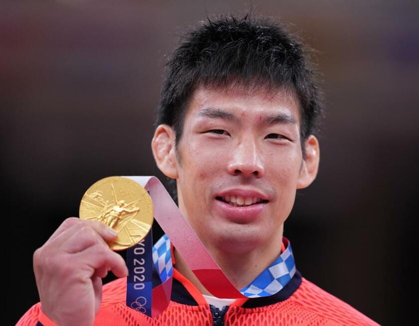 男子81キロ級で金メダルを獲得した永瀬貴規選手は筑波大出身(c)朝日新聞社