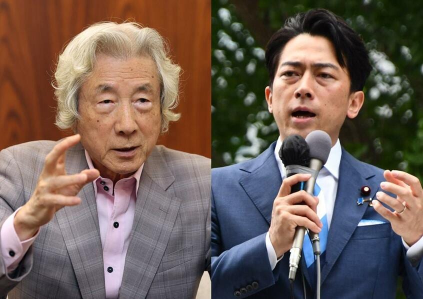 小泉純一郎氏(左)・小泉進次郎氏