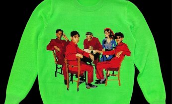 YMO、寅さん、ブルース・リーを編み物で再現 精巧なドット画の製図をもとにハンドメイドする編み物☆堀ノ内さん