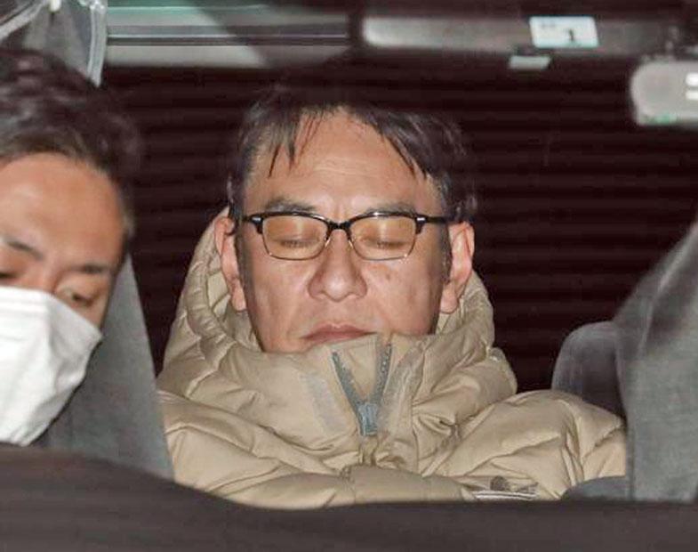 逮捕されたピエール瀧容疑者 (c)朝日新聞社